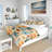 Vintage Beige Minimalism Floral Blossums Coastal Duvet Cover-94672829