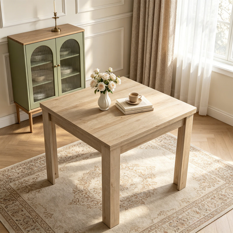 Table de salle à manger extensible 31,5 "à 62,9" pour 4 personnes, table de cuisine moderne Table rectangulaire pour salle à manger, salon