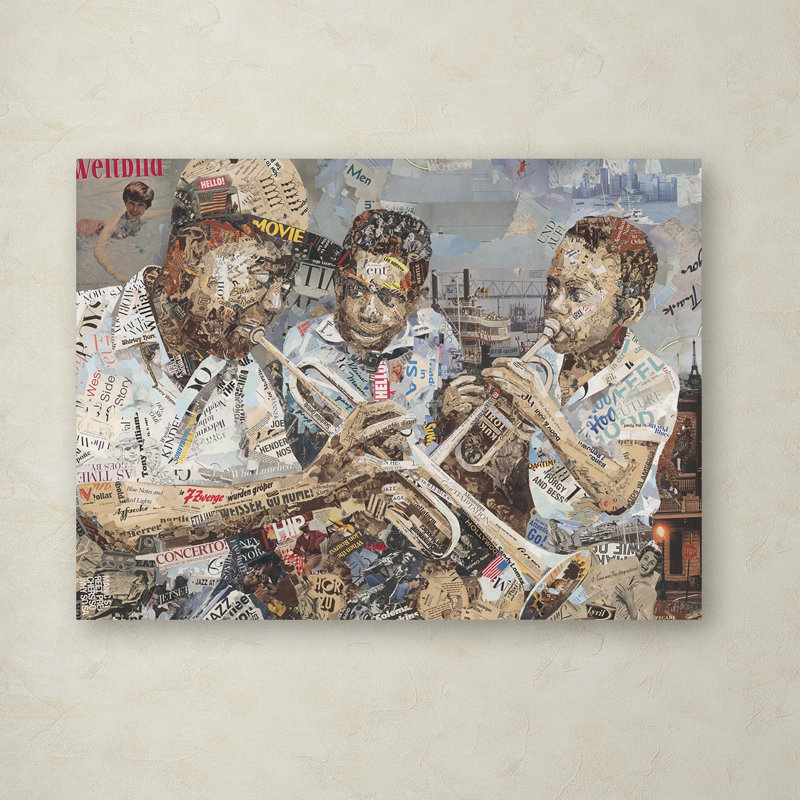« blues garçons », impression sur toile tendue, H 19 po x l 14 po x P 2 po