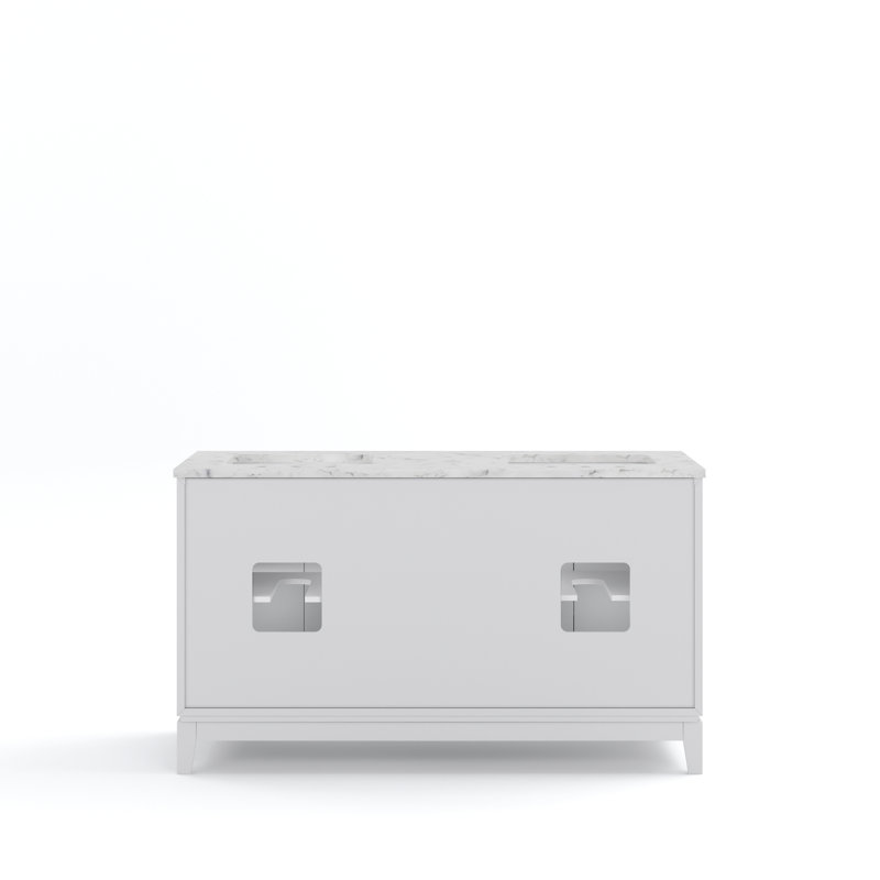 Alexann Marble Countertop Bath Vanity, Standard, Pure White