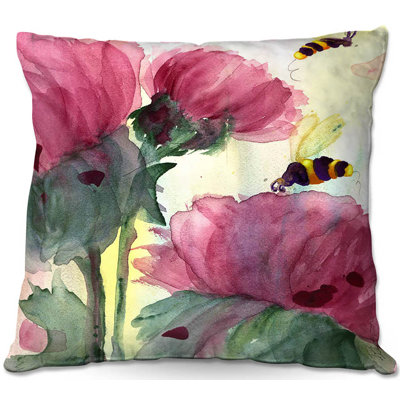 Floral Reversible Throw Pillow