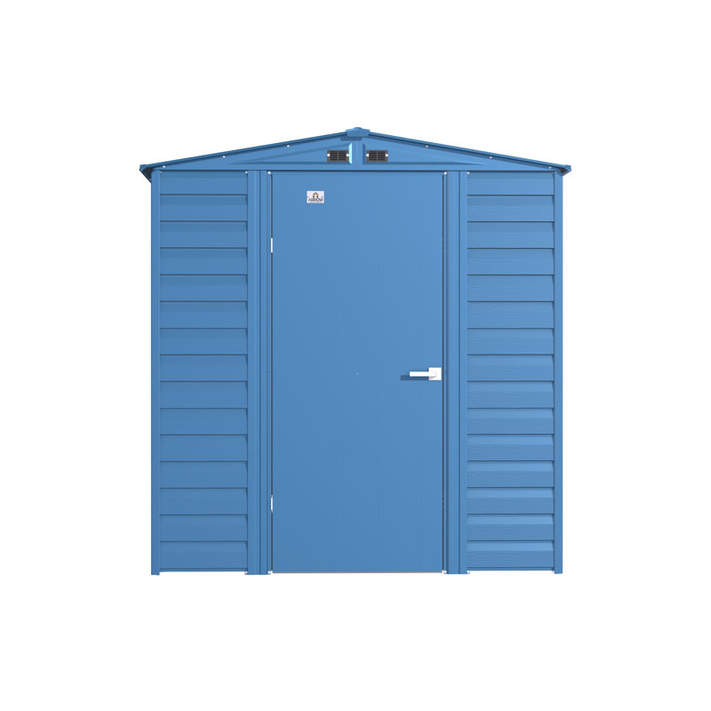 6 ft. x 7 ft. Blue Grey Galvanized Steel Storage Shed
