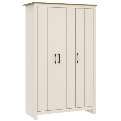 Limestone 3 Door Manufactured Wood Wardrobe