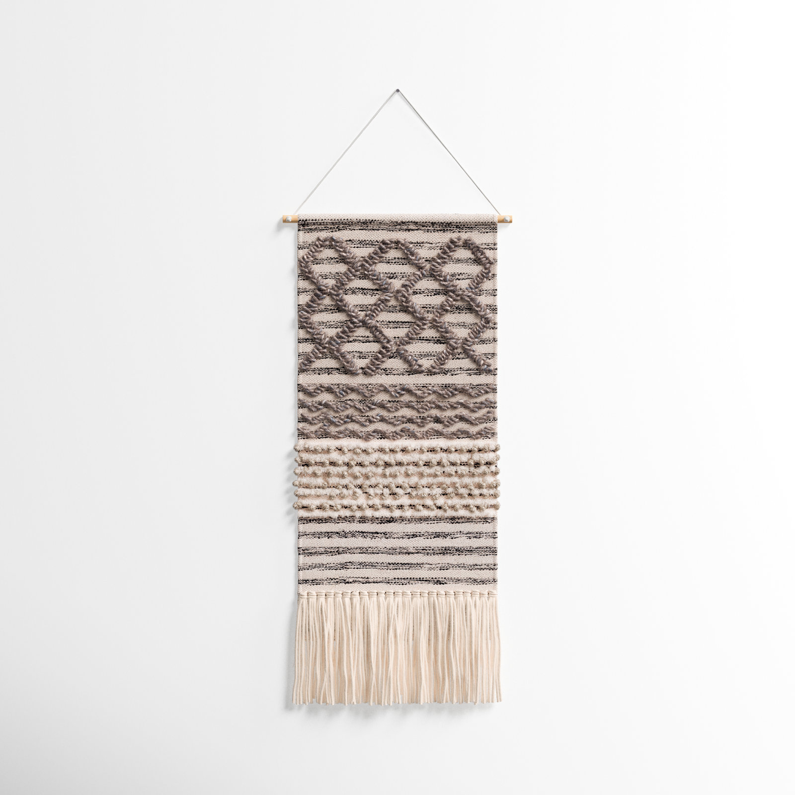 Cotton Wall Hanging with Rod Included