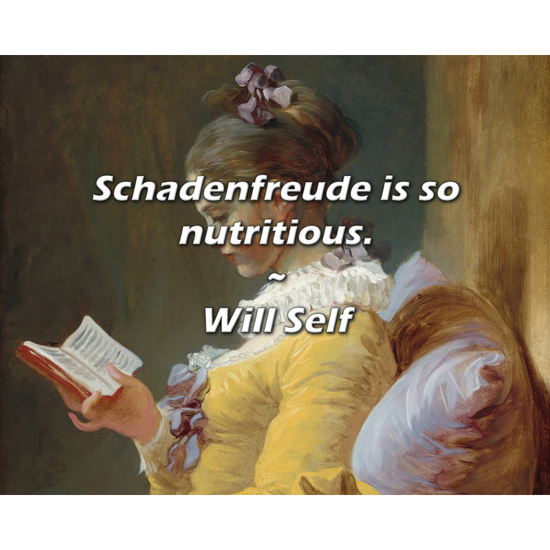 Will Will Quote: Schadenfreude est si nourrissant., H 20 po x l 24 po