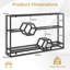 Wine Bottle & Glass Rack Black