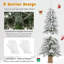 Arbre de Noël articulé artificiel 2 pi 6 pi The Holiday Aisle® 2PCS avec 589 extrémités de branches floquées