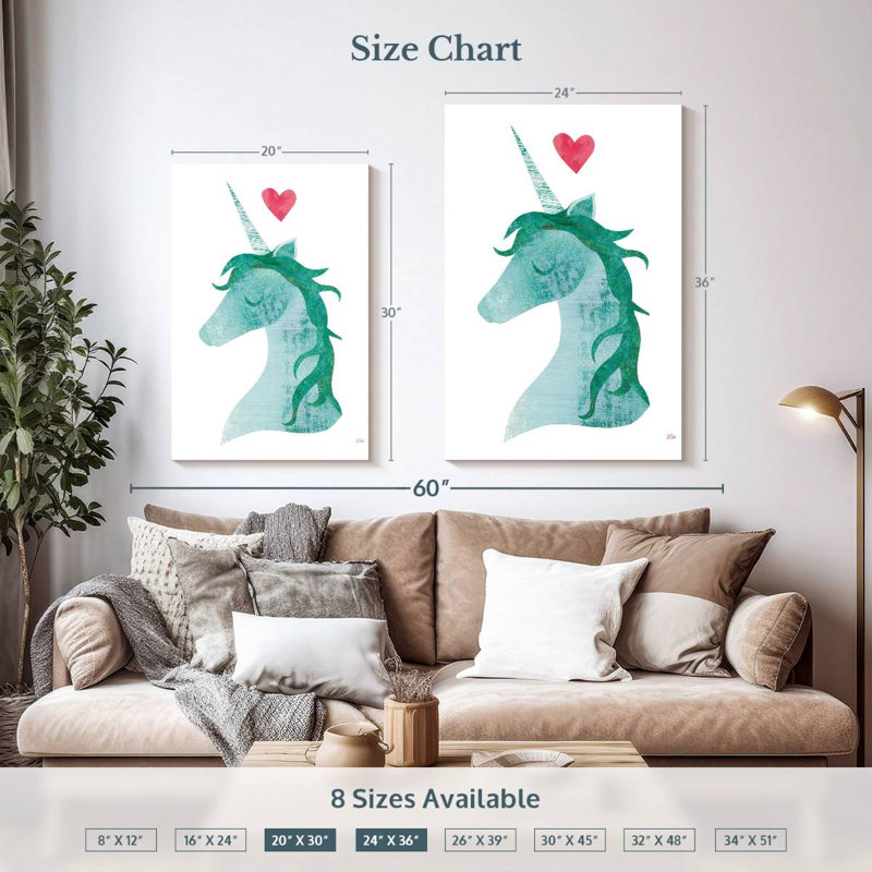 Ashelle licorne magique II, H 36 po x l 24 po