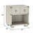 Modern Brugier Gray Nightstand, Open Shelf & 1 Large Drawer with Metal Glide Side Table for Any Room-1150587895