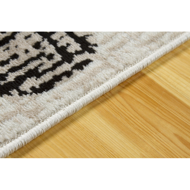 Tapis brun à pois Evgenia, Tapis de couloir 2 pi x 6 pi