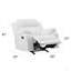 Élégant fauteuil inclinable blanc avec accoudoirs rembourrés-89979340