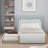 Upholstered Platform Bed With Trundle-891115245-891115234