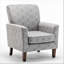 Fauteuil en mélange de polyester à motifs
