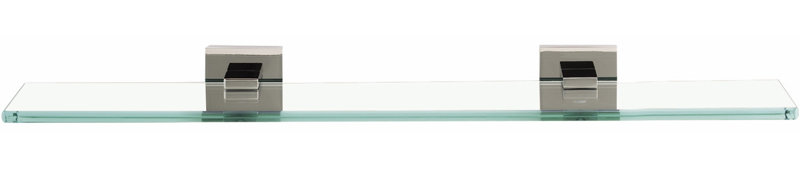Tablette de support Contemporary II, Nickel poli, H 0,875 po x l 18 po x P 4,5 po