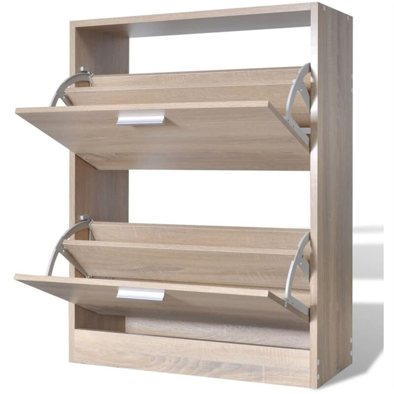 12 Pair Flip Down Shoe Storage, Brown
