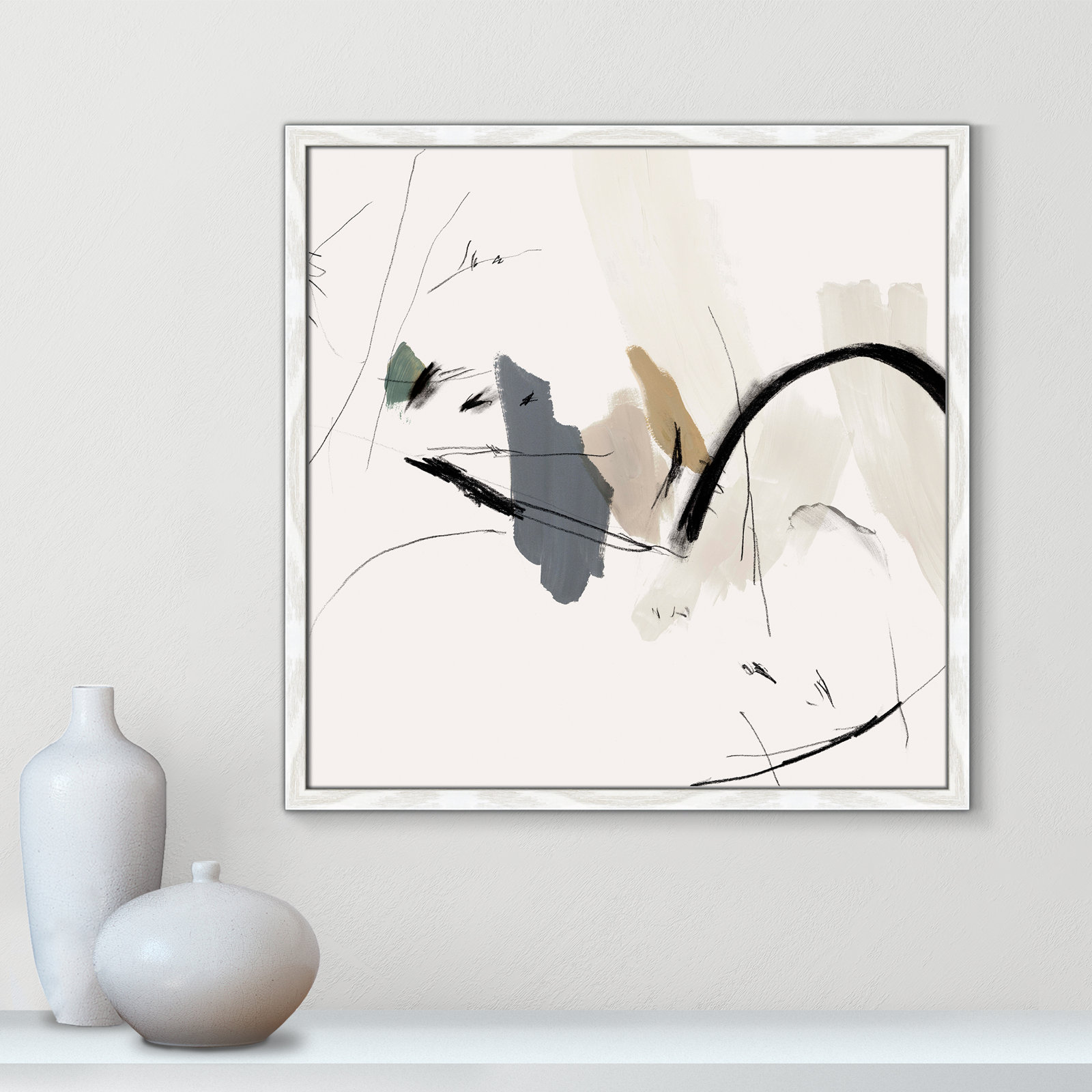 Heavenly "Heavenly II" Print, 23.5" H x 23.5" W x 0.75" D, White
