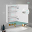 LED Bathroom Mirror Cabinet with Charging, Bathroom Storage Cupboard with Adjustable Shelves-1321196885-1321196886