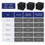 Carreaux de terrasse 12 po x 12 po en plastique noir à emboîtement, carreaux de sol antidérapants et imperméables pour la douche dans la salle de bain, motif de galets, capacité de charge de 440 lb, paquet de 60-125060655-125060652
