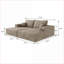 Canapés modulaires | Canapé-lit 74,5 po en velours côtelé moelleux moderne, sans assemblage requis, pour le salon Chambre d'appoint | Chameau | Mousse-37322488