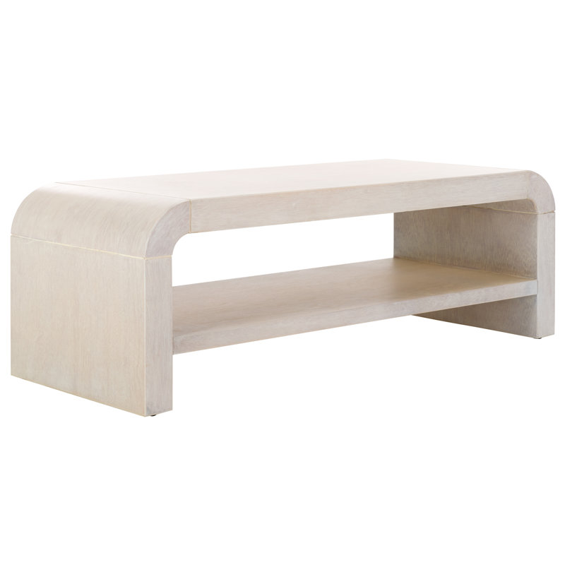 Atalanta 1 Shelf Coffee Table, White Wash