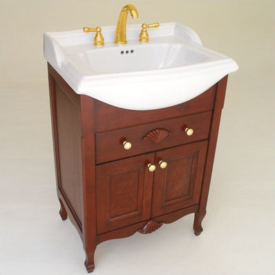 Kensington 38" Medium Wood Bathroom Vanity Base with Double Doors
