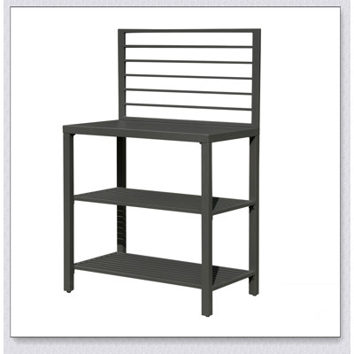 Îlot de cuisine extérieur avec rangement et housse de protection, cadre en aluminium pour la durabilité et le style, parfait pour la préparation des aliments et les rassemblements sociaux
