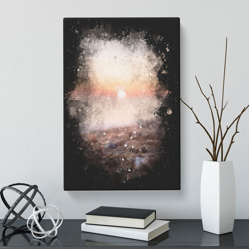 Sunset over Brighton Beach - Wrapped Canvas, 50cm H x 35cm W x 3cm D
