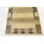 Tapis de zone en laine crème/brune 3 pi 10 po x 6 po one-of-kind à la main noué la Didcot