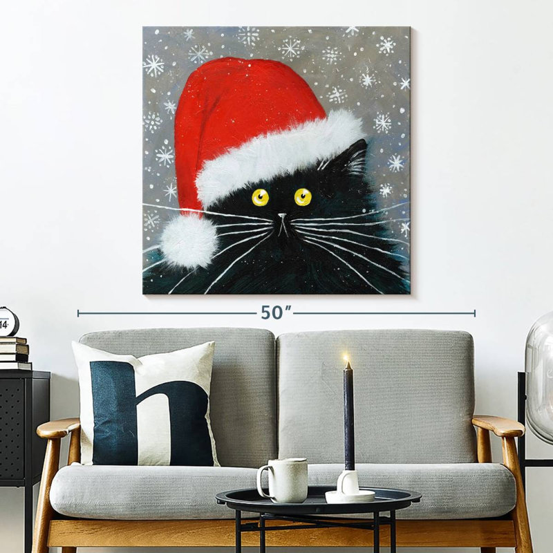 Brampt Santa Cat, 33" H x 33" W