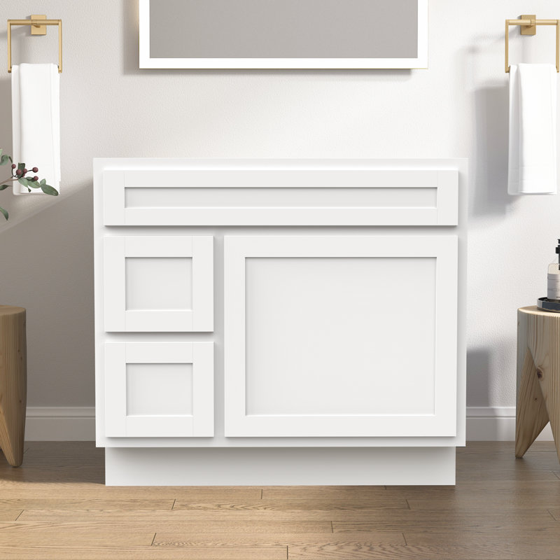 36'' Single Bathroom Vanity Base Only, White