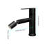 Robinet de lavabo monotrou noir mat - Robinet de lavabo de salle de bain à poignée en acier inoxydable avec revêtement et aérateur d'eau silencieux