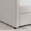 Lit de jour double avec canapé-lit tapissier, avec rayures verticales, tissu en lin, beige (82,5 po x 58 po x 30 po)-1448450203-1448450213