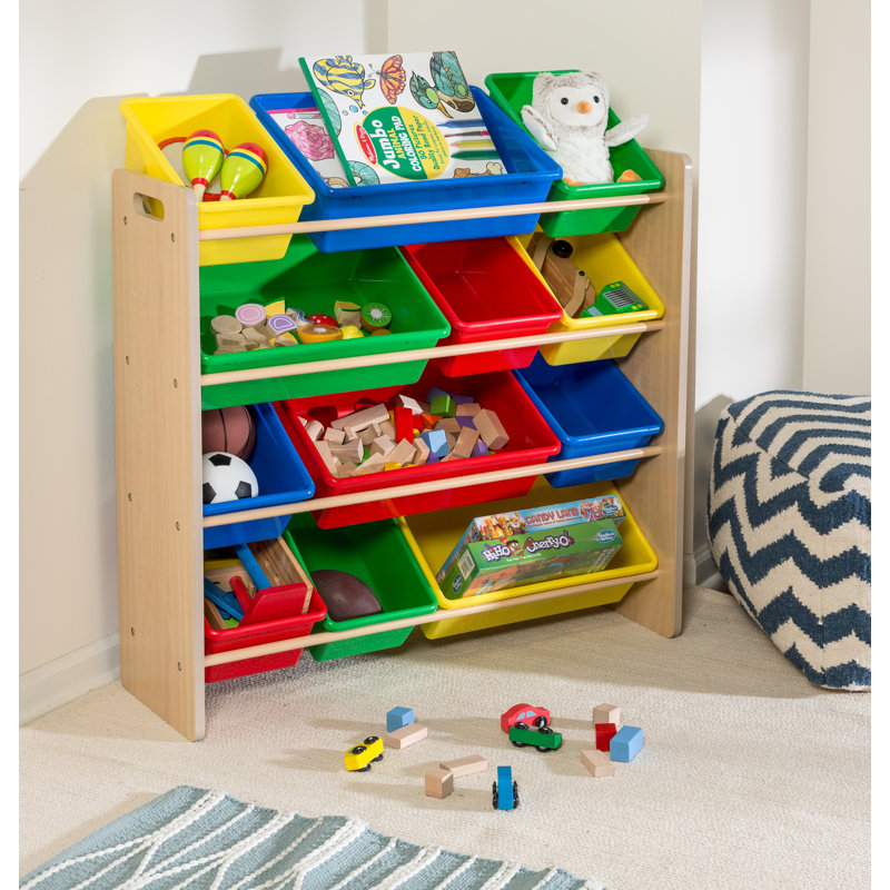 Large Green Stackable Plastic Kids Storage Bin