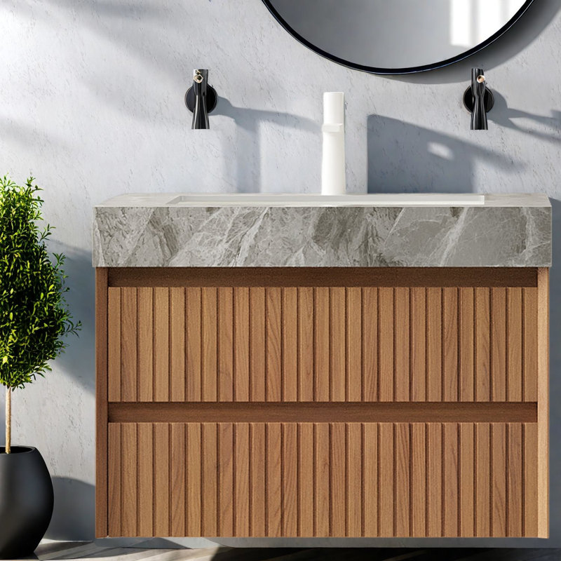 Meuble-lavabo moderne, rangement de 30 po