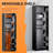 4-10 Rifle Safe Quick Access with LED Light, Long Gun Safe Shotgun for Pistols and Home, Metal Gun Cabinet with Pockets for Handgun and 3 Adjustable Shelves (assembled)
