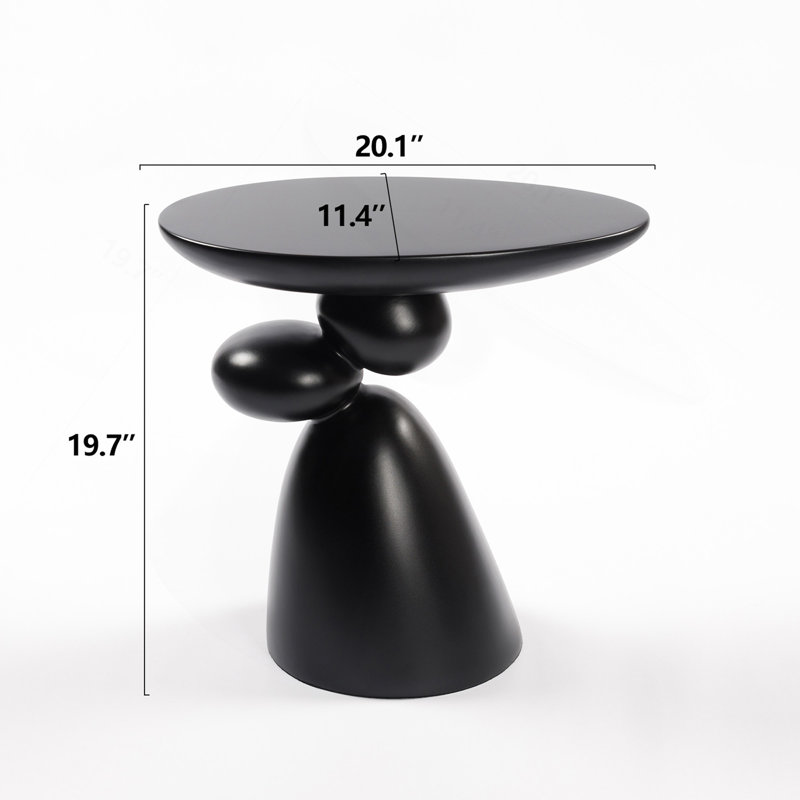 Table d'appoint Hockett Lucky, Noir