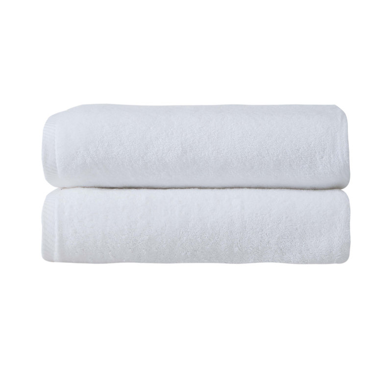 Dinis Luxury Turkish Cotton Bath Sheet Set, White, Bath Towel - 2 Pack
