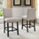Carliana Fabric Counter Height Stools with Nailhead Trim, Set of 2