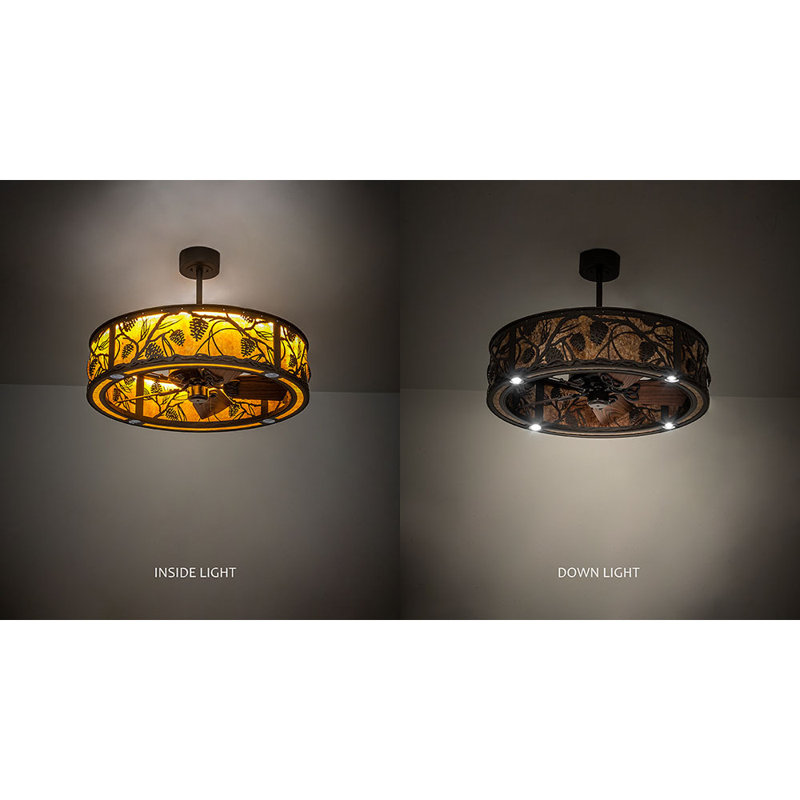 Whispering Pines LED Downrod Ceiling Fan
