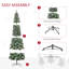Pre-Lit Snow-Dipped Artificial Christmas Tree - 350 LED Lights, Pine Cones, Red Berries & 1075 Tips-2074685592