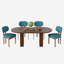 Ensemble de table de cuisine ovale à double piédestal-223772554-221402298-223772558