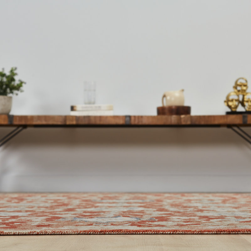 Rosemont Wool Oriental Area Rug in Red, Rectangle 9'9" x 12'6"