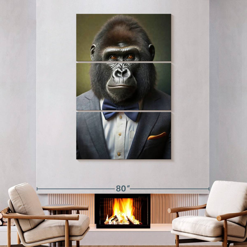 Brampt A Gorilla Portrait, 74" H x 48" W
