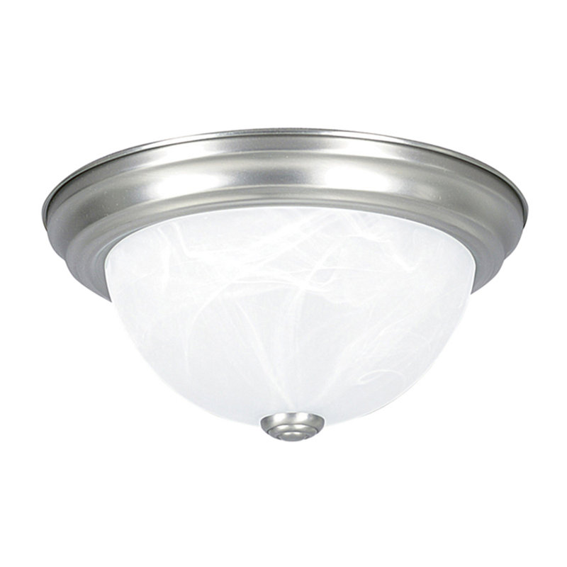 Plafonnier encastré simple à 2 lumières Kathline, H 6 po x l 13 po x P 13 po