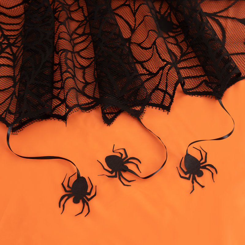Dareau Spider Lace Halloween Tablecloth, 84" x 60"