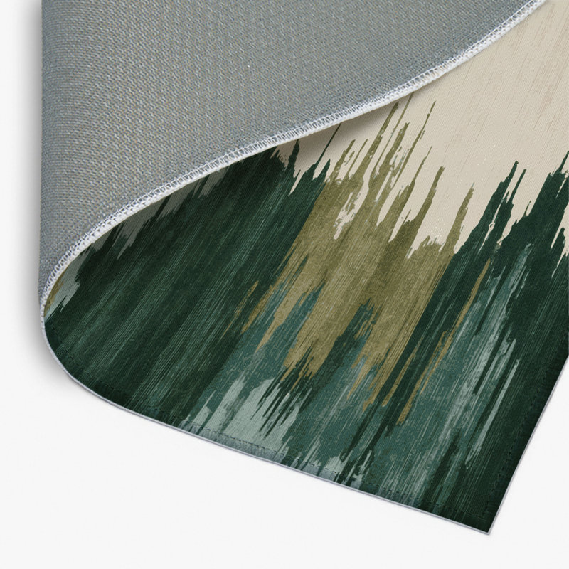 Tapis intérieur et extérieur gris Watercolor, Rectangulaire 2 pi x 3 pi