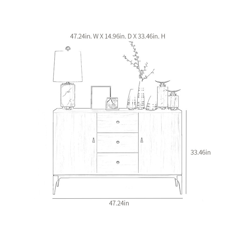 Light Luxury Multifunctional Sideboard Cabinet