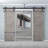 Heavy Duty Sliding Standard Double Door Barn Door Hardware Kit (Not Include Door)-93525422