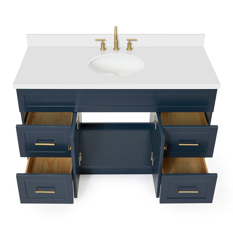 Ensemble de meuble-lavabo simple 55 po Abell, Bleu minuit