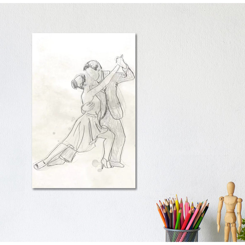 Vintage Ballroom II - Wrapped Canvas Print, 20.32 cm H x 30.48 cm W